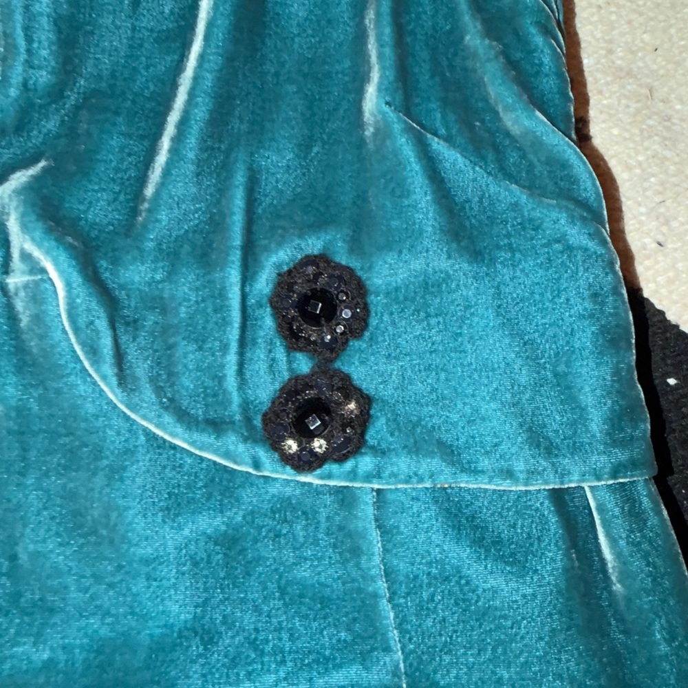 See By Chloe Teal Velvet mini dress - Picture 5 of 12